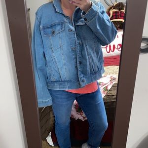 🏷 NWT women’s blue Jean jacket size 3X Falls Creek
